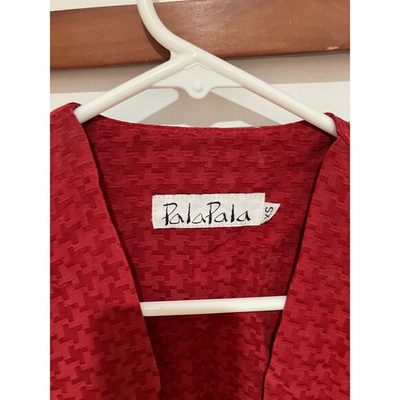 PalaPala Women's Single Button Cardigan, Red, Size XS - Picture 3 of 3